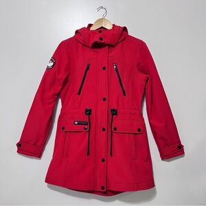 Canada Weather Gear Waterproof Hooded Red Jacket Small Spring Raingear